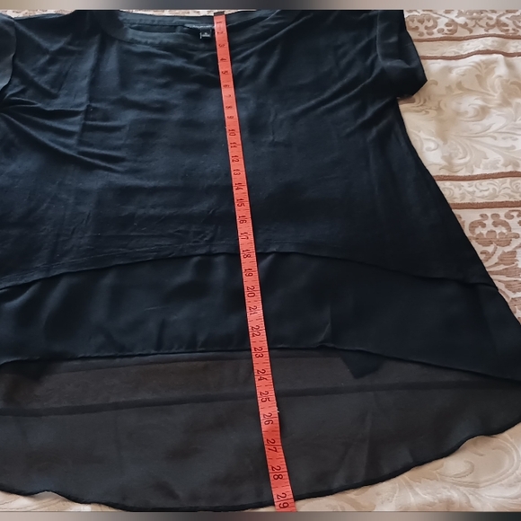 Banana Republic Semi Sheer Hi Low Top S Black Euc - Picture 6 of 10